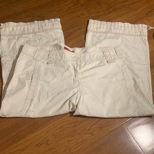 EDC mom white capris